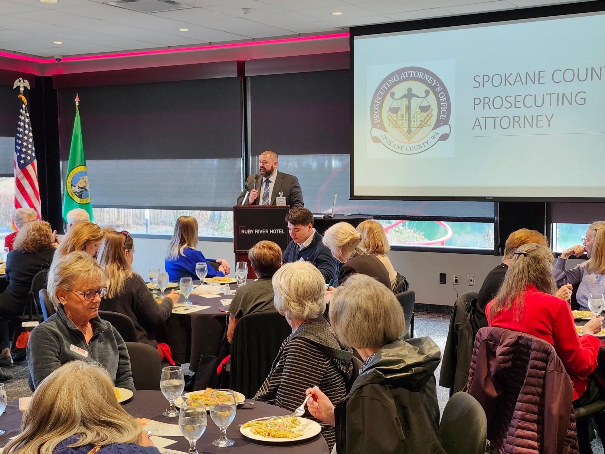 A civic gathering in Spokane County
